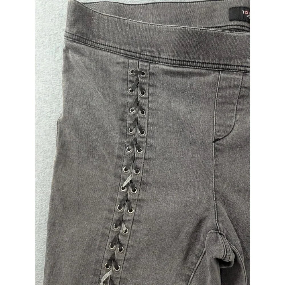 Torrid Denim Jeans Size 3R Grey Jegging Pull On Lace Up Legs High Rise Stretch - Picture 2 of 12